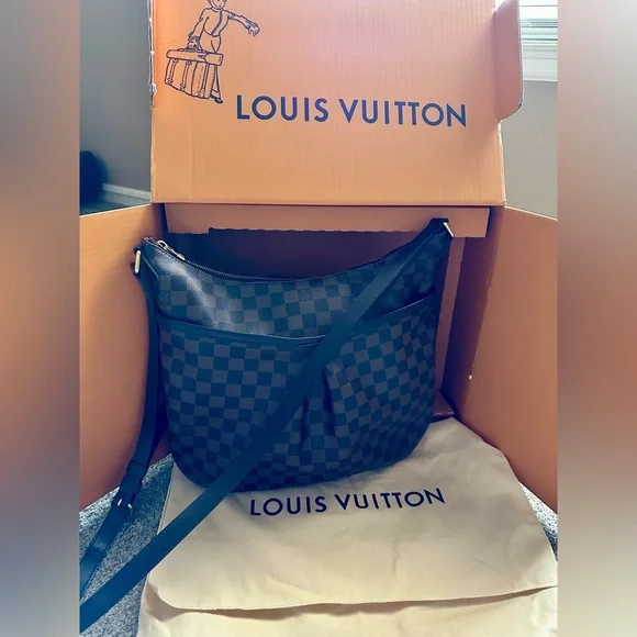 Authentic Louis Vuitton Damier Ebene Bloomsbury GM Large Crossbody Bag RETIRED - Picture 3 of 14